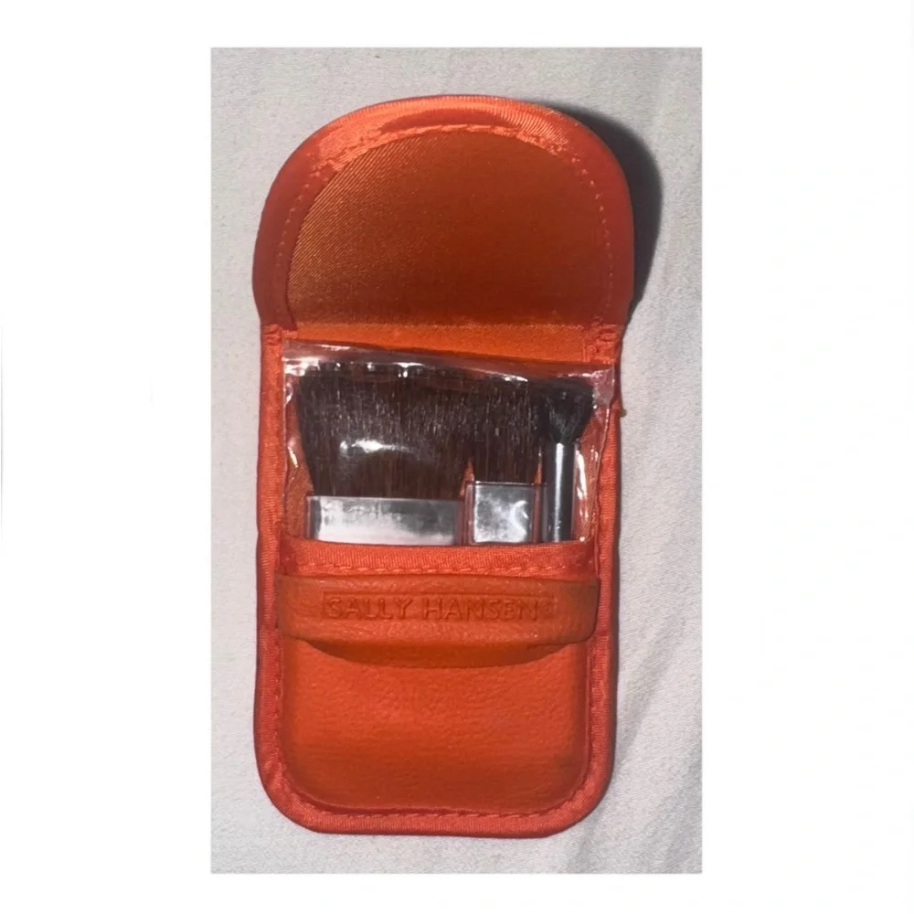 Vintage Sally Hansen Orange Brush Set with Case